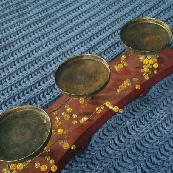 Pottery Barn Wood 5 Candle Holder - Picture 5 of 5